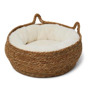 Water Hyacinth Nest Cat Bed Natural