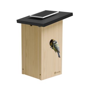 Birdfy Ebony Smart Bird House with Camera and Solar Panel