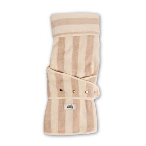 Cotton Dog Drying Robe Hazelnut Stripe